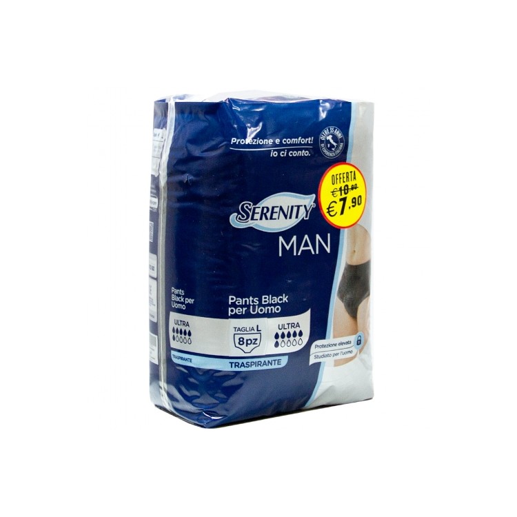 Serenity Man Pants Ultra Nero Taglia L 8pz