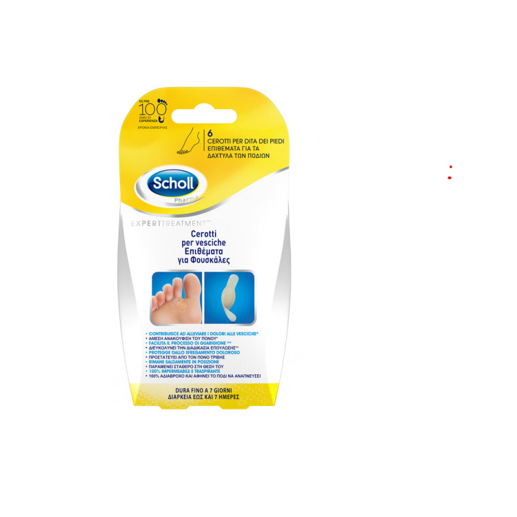 Scholl Cerotti Vesciche Per Dita Dei Piedi 6pz